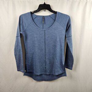 Kuhl Women Long Sleeve Shirt Scoop Neck Wool Blend Blue Size XS